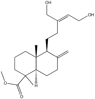 (E)-15,16-Dihydroxy-8(17),13-labdadien-19-oic acid methyl ester Struktur