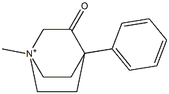 1-Methyl-3-oxo-4-phenylquinuclidin-1-ium Struktur