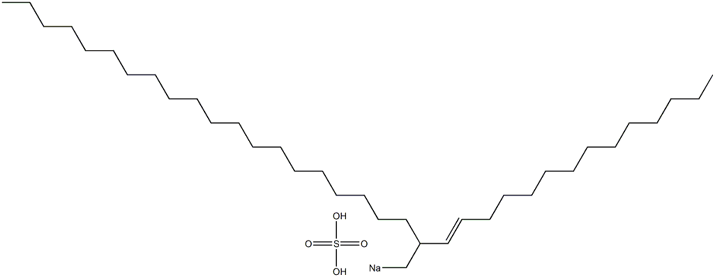 Sulfuric acid 2-(1-tetradecenyl)docosyl=sodium ester salt Struktur