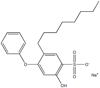 5-Hydroxy-2-octyl[oxybisbenzene]-4-sulfonic acid sodium salt Struktur