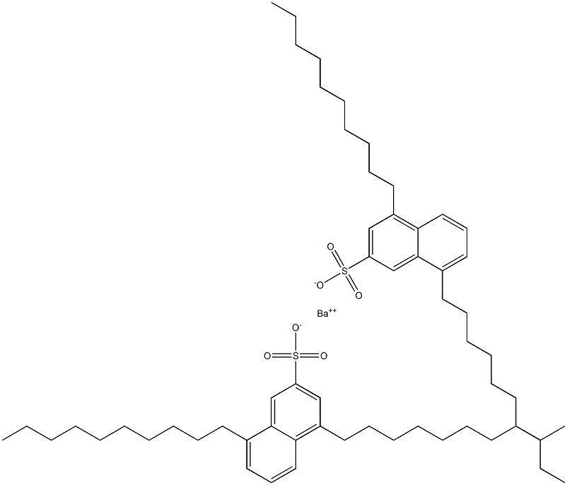 Bis(4,8-didecyl-2-naphthalenesulfonic acid)barium salt Struktur