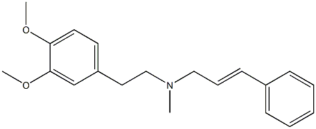 (E)-N-Methyl-N-[2-(3,4-dimethoxyphenyl)ethyl]-3-phenyl-2-propen-1-amine Struktur