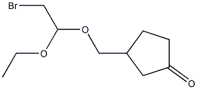 3-(2-Bromo-1-ethoxyethoxymethyl)cyclopentanone Struktur