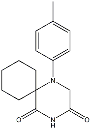 1-(4-Methylphenyl)-1,4-diazaspiro[5.5]undecane-3,5-dione Struktur