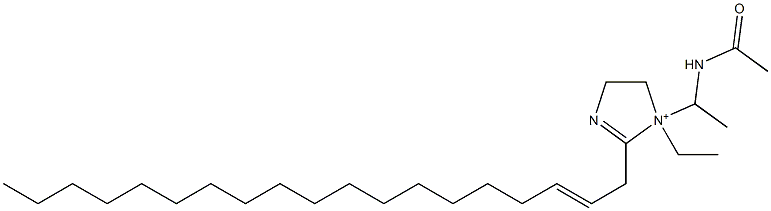 1-[1-(Acetylamino)ethyl]-1-ethyl-2-(2-nonadecenyl)-2-imidazoline-1-ium Struktur