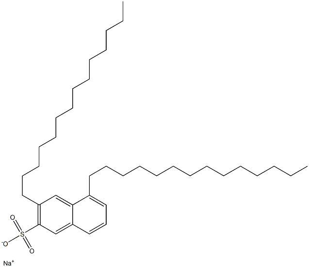 3,5-Ditetradecyl-2-naphthalenesulfonic acid sodium salt Struktur