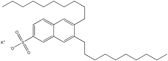 6,7-Didecyl-2-naphthalenesulfonic acid potassium salt Struktur