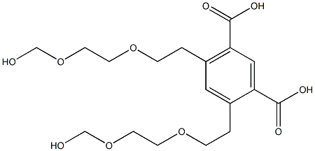 4,6-Bis(7-hydroxy-3,6-dioxaheptan-1-yl)isophthalic acid Struktur