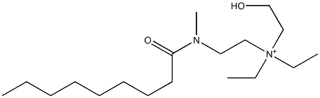 N,N-Diethyl-N-(2-hydroxyethyl)-2-(N-nonanoyl-N-methylamino)ethanaminium Struktur