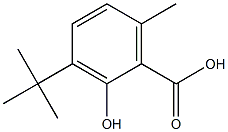 3-tert-Butyl-6-methyl-2-hydroxybenzoic acid Struktur