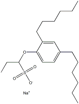 1-(2,4-Dihexylphenoxy)propane-1-sulfonic acid sodium salt Struktur