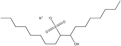 8-Hydroxyheptadecane-9-sulfonic acid potassium salt Struktur