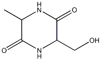 3-Hydroxymethyl-6-methyl-2,5-piperazinedione Struktur