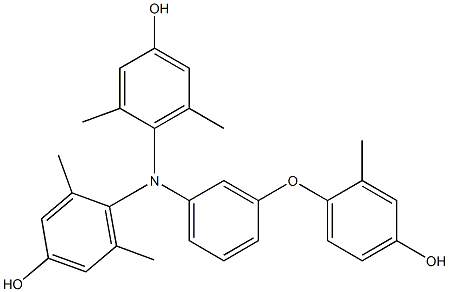 N,N-Bis(4-hydroxy-2,6-dimethylphenyl)-3-(4-hydroxy-2-methylphenoxy)benzenamine Struktur