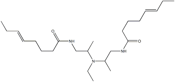 N,N'-[Ethyliminobis(2-methyl-2,1-ethanediyl)]bis(5-octenamide) Struktur