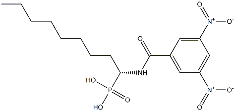 3,5-Dinitro-N-[(1R)-1-phosphonononyl]benzamide Struktur