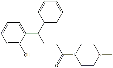 1-[4-(2-Hydroxyphenyl)-4-phenylbutyryl]-4-methylpiperazine Struktur