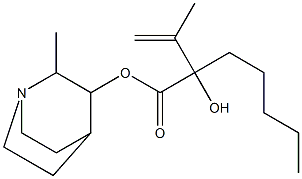 2-Hydroxy-2-(1-methylvinyl)heptanoic acid 2-methylquinuclidin-3-yl ester Struktur