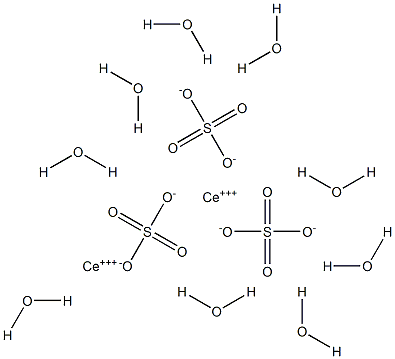 Cerium(III) sulfate nonahydrate Struktur