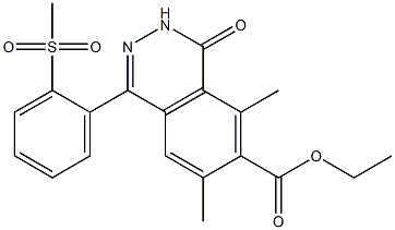 1-(2-Methylsulfonylphenyl)-3,4-dihydro-4-oxo-5,7-dimethylphthalazine-6-carboxylic acid ethyl ester Struktur