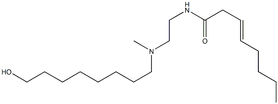 N-[2-[N-(8-Hydroxyoctyl)-N-methylamino]ethyl]-3-octenamide Struktur