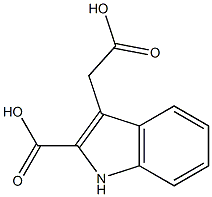 (2-Carboxy-1H-indol-3-yl)acetic acid Struktur