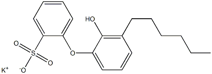 2'-Hydroxy-3'-hexyl[oxybisbenzene]-2-sulfonic acid potassium salt Struktur