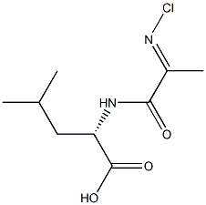 (2S)-2-[2-(Chloroimino)-1-oxopropylamino]-4-methylpentanoic acid Struktur