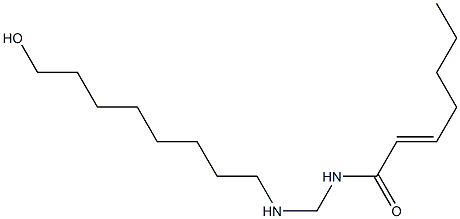 N-[[(8-Hydroxyoctyl)amino]methyl]-2-heptenamide Struktur