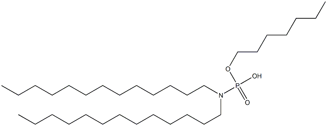 N,N-Ditridecylamidophosphoric acid hydrogen heptyl ester Struktur