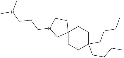 8,8-Dibutyl-2-(3-dimethylaminopropyl)-2-azaspiro[4.5]decane Struktur