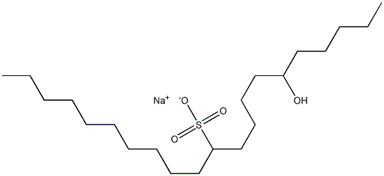 6-Hydroxyhenicosane-11-sulfonic acid sodium salt Struktur