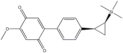 3-[4-[(1S,2S)-2-(Trimethylsilyl)cyclopropyl]phenyl]-6-methoxy-1,4-benzoquinone Struktur