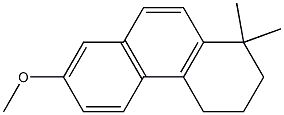 1,2,3,4-Tetrahydro-7-methoxy-1,1-dimethylphenanthrene Struktur