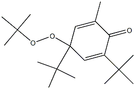 4-(1,1-Dimethylethylperoxy)-2,4-di(1,1-dimethylethyl)-6-methyl-2,5-cyclohexadien-1-one Struktur