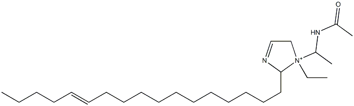 1-[1-(Acetylamino)ethyl]-1-ethyl-2-(12-heptadecenyl)-3-imidazoline-1-ium Struktur