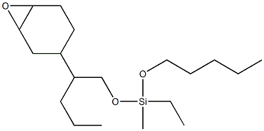 2-(3,4-Epoxycyclohexan-1-yl)ethylmethyldi(pentyloxy)silane Struktur