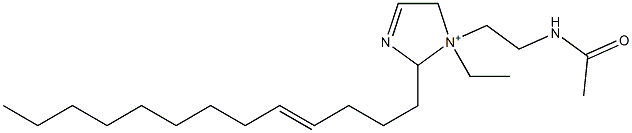 1-[2-(Acetylamino)ethyl]-1-ethyl-2-(4-tridecenyl)-3-imidazoline-1-ium Struktur