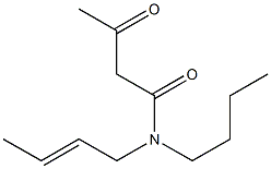 N-(2-Butenyl)-N-butyl-3-oxobutanamide Struktur