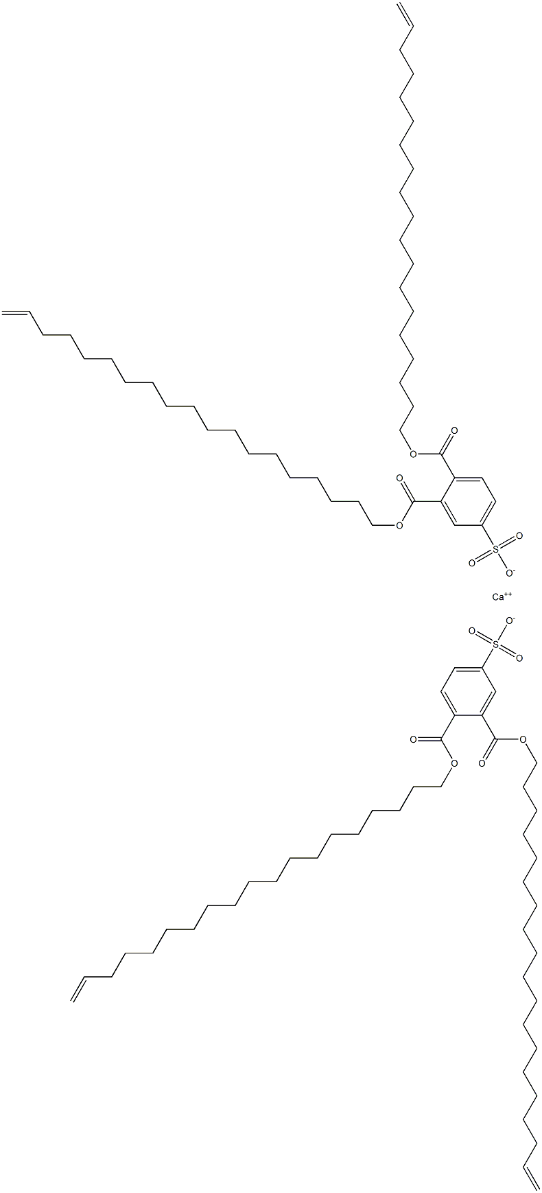 Bis[3,4-di(18-nonadecenyloxycarbonyl)benzenesulfonic acid]calcium salt Struktur