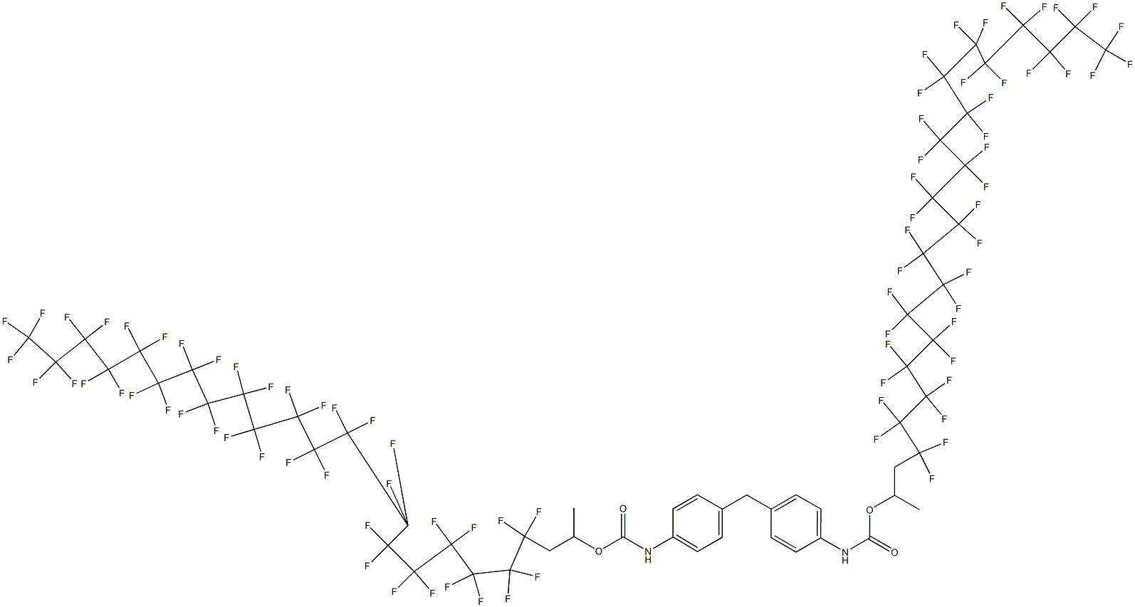 4,4'-Methylenebis[N-[1-methyl-2-(hentetracontafluoroicosyl)ethyl]oxycarbonylaniline] Struktur