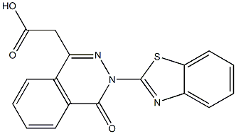 3-(2-Benzothiazolyl)-3,4-dihydro-4-oxophthalazine-1-acetic acid Struktur