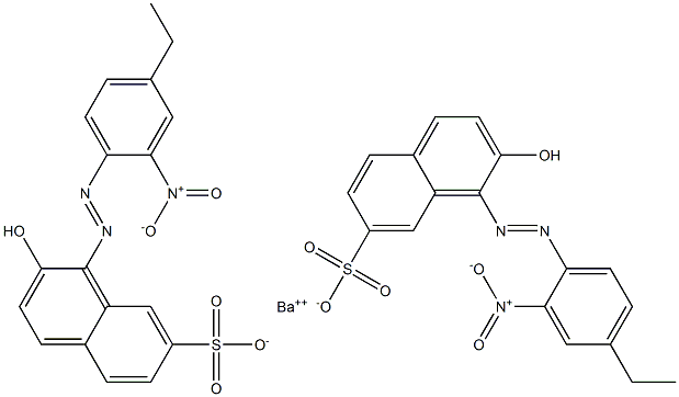 Bis[1-[(4-ethyl-2-nitrophenyl)azo]-2-hydroxy-7-naphthalenesulfonic acid]barium salt Struktur