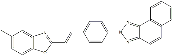 2-[4-[2-(5-Methylbenzoxazol-2-yl)ethenyl]phenyl]-2H-naphtho[1,2-d]triazole Struktur