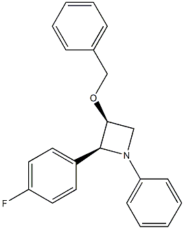 (2S,3S)-3-Benzyloxy-2-(4-fluorophenyl)-1-phenylazetidine Struktur