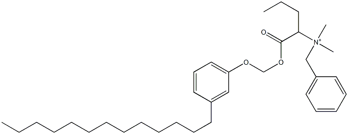 N,N-Dimethyl-N-benzyl-N-[1-[[(3-tridecylphenyloxy)methyl]oxycarbonyl]butyl]aminium Struktur