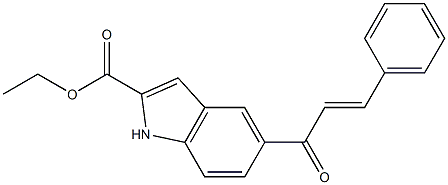 5-[(E)-3-Phenylacryloyl]-1H-indole-2-carboxylic acid ethyl ester Struktur