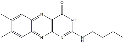 7,8-Dimethyl-2-(butylamino)benzo[g]pteridin-4(3H)-one Struktur