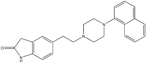 5-[2-[4-(1-Naphthalenyl)-1-piperazinyl]ethyl]-1H-indol-2(3H)-one Struktur