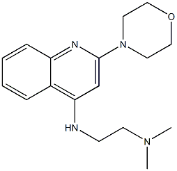 2-Morpholino-4-[(2-dimethylaminoethyl)amino]quinoline Struktur